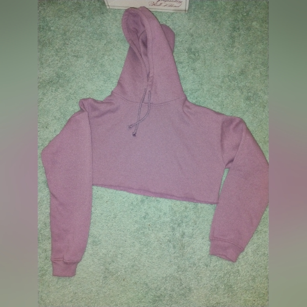 Forever 21 Small Purple Mini Cropped Hoodie